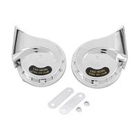 2Pcs Universal 12V Snail Electric Horn 115dB for Car Motorcycle Boat - Compact Horn Pair with Easy Installation (Silver)