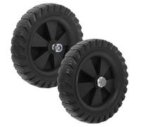 2pcs Universal Air Compressor Replacement Wheel Black Solid Rubber | Quiet Rolling, Smooth Mobility, Easy Installation, Wear Resistant Build, Compact Accessory for Workshop Use