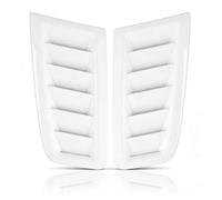 2Pcs Universal Air Vents for Car Hood Scoop, Auto Engine Hood Vent Bonnet Cooling Intake Cover Front Vent Car Exterior Decorative Air Flow Intake Trim Cover forRS MK2 (White)