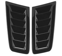 2Pcs Universal Air Vents for Car Hood Scoop, Auto Engine Hood Vent Bonnet Cooling Intake Cover Front Vent Vehicle Exterior Decorative Air Flow Intake Trim Cover forRS MK2 (Bright Black)