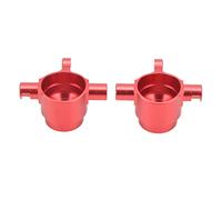 2pcs Universal Aluminum Alloy Steering Cup for 1/10 RC Cars | High - Temp & Long - Lasting Upgrade | Direct Replacement for XTM Rustler 4WD / HPI Sprint 2 / RC Racing (Red)