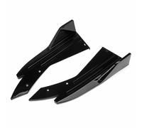 2Pcs Universal Anti-Scratch Car Rear Bumper Lip Wrap Angle Splitters Glossy Black