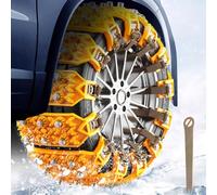 2PCS Universal Anti-Slip Car Chains - All Season Anti-Skid Snow Chains for Snow, Ice, Mud - Fit SUV, Offroad Truck Tire Width 165mm-265mm/6.5-10.4''