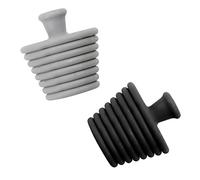 2Pcs Universal Bath Plug, Jagowa Silicone Tub Stopper Drain Stopper for Bathtub Bathroom Sink Drains (Black, Gray)