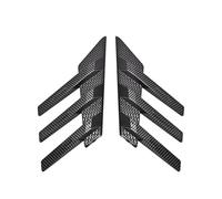 2Pcs Universal Car Rear Windshield Side Spoiler Rear Wing Trim Side Vents Decoration General Window Louvers Exterior Decorative(Carbon fiber color)