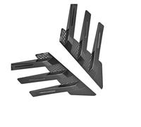 2Pcs Universal Car Rear Windshield Side Spoiler Rear Wing Trim Side Vents Decoration General Window Louvers Exterior Decorative(Black)