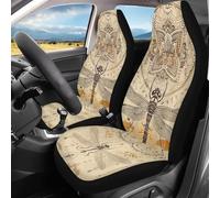 2Pcs Universal Car Seat Cover Boho Mandala Flower Print Dragonfly Printed Elasticity Classic Universal Fit Vehicle Seat Cover, For Cars, Trucks, Suv, Sedans