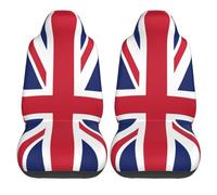 2Pcs Universal Car Seat Cover Britain British Classic Flag Elasticity Novelty Car Seat Protector Covers, For Cars, Trucks, Suv
