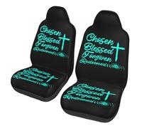 2Pcs Universal Car Seat Cover Chosen Blessed Forgiven Redeemed Classic Durable Car Seat Protector Covers, For Cars, Most Automotive, Trucks