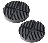 2Pcs Universal Car Trolley Rubber Jack Pad Floor Slotted Frame Protector for Pinch Weld Stand Adapter Side Lifting Disk Jacking Tool 24mmX125mmx125mm