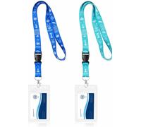 2PCS Universal Cruise Lanyard with Waterproof PVC Cruise Card Holder | 2 Colors Soft Cruise Lanyards and Card Holders Ship Essentials Accessory for All Cruise Ship Key Cards (Light Blue+Green)