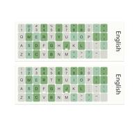 2pcs Universal English Alphabet Keyboard Stickers for Computers, Laptops, Notebooks, and Desktop Keyboards (Green)