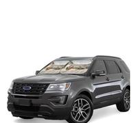 2pcs Universal Fit Windshield Sunshade - Foldable Car Front Window Sun Visor for Auto, Large Sedan, Truck, SUV Chickens