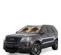 2pcs Universal Fit Windshield Sunshade - Foldable Car Front Window Sun Visor for Auto, Small Sedan, Truck, SUV Black Bandana Pattern