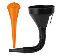 2Pcs Universal Funnel, Right Angle Flexible Plastic Funnel,Long Funnel,Portable Gasoline Engine Funnels with Detachable Spout and Filter for Motorcycle Car Farm Machine Automotive