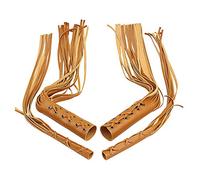 2PCS Universal Hand Grips Tassel Fringe Wrap Cover Motorcycle Brake Clutch Lever Streamer 7/8in 1in (Earthy Yellow),Auto Interior and Exterior Modification