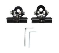 2PCS Universal LED Light Bar Mounting Brackets Adjustable Stainless Steel Hood Mounts for Off-Road Truck SUV UTV and Work Vehicles Shockproof Light Holder with Hex Wrench