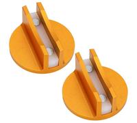 2pcs Universal Magnetic Jack Pad, Pinch Weld Jack Adapter Stand with Large Groove Heavy-Duty Aluminum Grooved Pinch Weld Frame Rail Protector Accessories for Car Truck