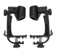 2pcs Universal Microphone Clip Clamp for Drum Rim Mount Black