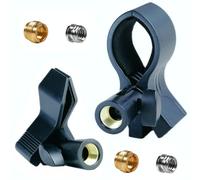 2PCS Universal microphone clip, Suitable for handheld microphones and recording microphones,adjustable size, directional knob, metal threaded interface, microphone clamp, Microphone Holder