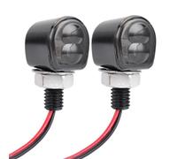 2pcs Universal Mini 12V Flashing Turn Signals Motorcycle LED Lights Amber Blinker Indicator Lamp Compatible With Cafe Racer H YAMA(1 pcs Left side)