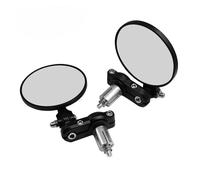 2PCS Universal Motorcycle Bike Folding Rearview Mirror Black Blank 22mm Handlebar Motorcycle Mirrors