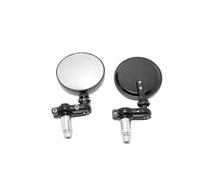 2PCS Universal Motorcycle Bike Modified Folding Rearview Mirror Black Blank 22mm Handlebar