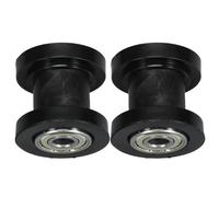 2pcs Universal Motorcycle Chain Guiding Roller, 8mm Bore Black | Plastic and Bearing Steel Build, Weather Resistant Design, for Motorcycle Maintenance and Sprocket Alignment