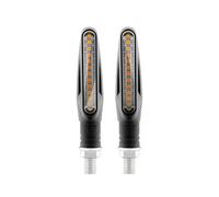 2PCS Universal Motorcycle Flasher Turn Signal Light 12 SMD Amber Flowing Water Indicator Blinker Front Rear Signal Lamp Motorcycle Light Motorcycle Turn Signal Light