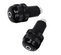 2Pcs Universal Motorcycle Handlebar End Plugs - 22mm, Withstand All Weather - Black