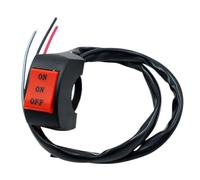 2pcs Universal Motorcycle Handlebar Flameout Switch ON OFF Power Button DC12V 10A Black Compatible With Moto ATV Bike(1pc)