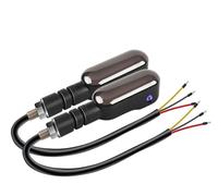 2PCS Universal Motorcycle LED Turn Signal Lamp Color Projection Lamp Sequential Flowing Flash Indicator Lights Running Light Turn Signals