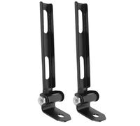 2pcs Universal Motorcycle Seat Hinge Brackets Black Alloy | Front bar mount hardware, adjustable support for seat changes, weather resistant build, easy to fit