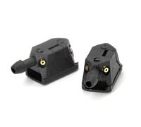2Pcs Universal Mounted Onto 8/9mm Arm Car Windscreen Washer Wiper Blade Water Spray Jets Nozzles Adjusted 4 Way With Pump Hose(2pcs wiper nozzle)