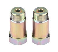 2Pcs Universal O2 Oxygen Sensor Spacer Adapater Extender Isolator, Oxygen Sensor Adapter Bungs Yellow for Exhaust Systems, 45mm M18*1.5