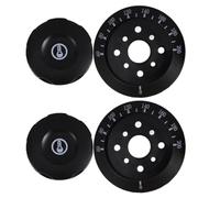 2pcs Universal Oven Temperature Control Knob Cover, 8mm Black Plastic | Protective Cover, Easy Install for Appliance Shafts and Grills, Ergonomic Design, 60-200°c Range