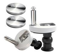 2PCS Universal Quick Release Toilet Seat Fixings, Top Fixing Toilet Seat and Fixtures with Expansion Screws, Durable Toilet Seat Fixing Kit for Blind Holes, Soft Close Toilet Seat Replacement