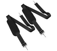 2pcs Universal Replacement Laptop Shoulder Strap with Metal Hooks | Adjustable 39 Inch Length, Padded Nylon Support, Black Finish, Fits Violin Case and Briefcase