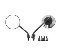 2pcs Universal Retro Adjustable Round Motorcycle Rearview Mirror Scooter E-Bike Back Side Convex Mirror(Model A Plating)