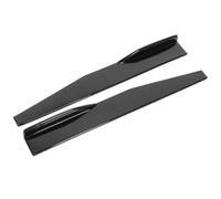 2Pcs Universal Side Skirt Rocker Splitters Lip Winglet Wing Diffuser 74.5cm Glossy Black Car Decorative Lip Wing Sticker Fins