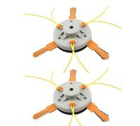 2PCS Universal Strimmer Head, M10*1.25cm Thread, Dual Purpose Mower Hitting Grass Head, Line Bump Feed Disc Grass Trimmer Head, Replacement Universal Petrol Strimmer Spool Head