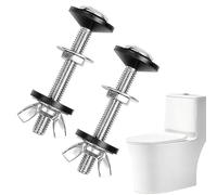 2pcs Universal Toilet Cistern Repair Kit with Stainless Steel Bolts, Tank to Bowl Gasket Replacement Set, Leak-Proof Hardware for Flush Valve, Tank Leak Fix Hardware Set Fits Most Toilets