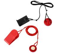2pcs Universal Treadmill Magnet Safety Key with Clip, Treadmill Emergency Stop Key Replacement for Most Running Machines (Black & Red)