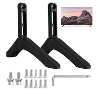 2pcs Universal TV Stand Legs, TV Stand Base Replacement Bracket Feet, Plastic Table Top TVs Base Pedestal for Most LCD/LED/OLED Flat & Curved TVs Television Stands Legs, with Accessories
