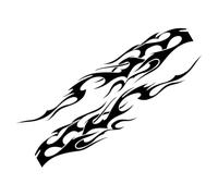 2Pcs Universal Vinyl Flame Graphics Car Body Side Stickers Flame Sports Racing Stripe Decorations Suitable for All Cars SUV