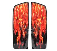 2Pcs Universal Waterproof 3D Color Stickers, Motorcycle Decorative Accessory, DIY Custom Modified Upgrade with Reflective Patch Design, Durable PVC Material for Most Motorcycles