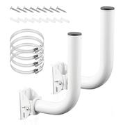 2pcs Universal Wireless Bridge Bracket Mount, Iron J Pole Aerial Mount Bracket 180 Degree Adjustable Pole and Wall-Mounted Mounting for Outdoor Point-to-Point WiFi Access Point CPE Client Bridging