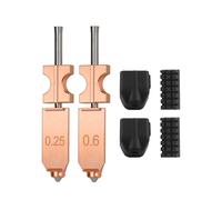 2pcs Upgraded 0.25MM 0.6MM Ad5x Nozzles Hotend Kit for AD5X Quick-Detachable Nozzle Extruder Quick Release Nozzle Heater Block Throat Tube
