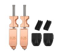 2pcs Upgraded 0.25MM Hotend Nozzles Kit for AD5X Quick-Detachable Nozzle Extruder Quick Release Nozzle Heater Block Throat Tube