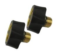 2PCS Upgraded Brass Inlet Adapters for Pressure Washer Systems 3/8 Male Pumps Connector and 3/4 GHT Female Hose Port High Flows Garden Hose to Pumps Adapter
